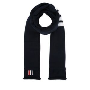 Thom Browne Men Scarf W/ Engineered 4 Bar In Solid Class